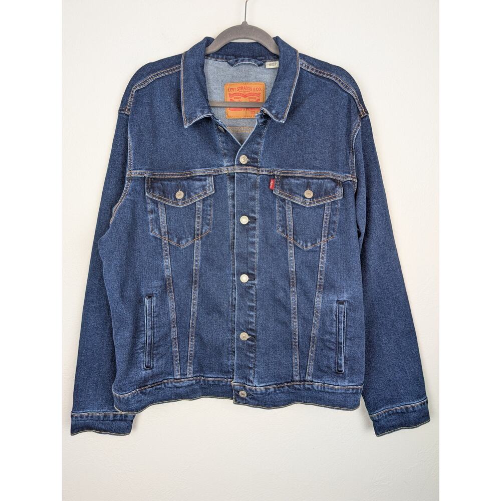 Levi's Trucker Jacket Denim Jean Chore Work Classic Outdoor Blue Size L